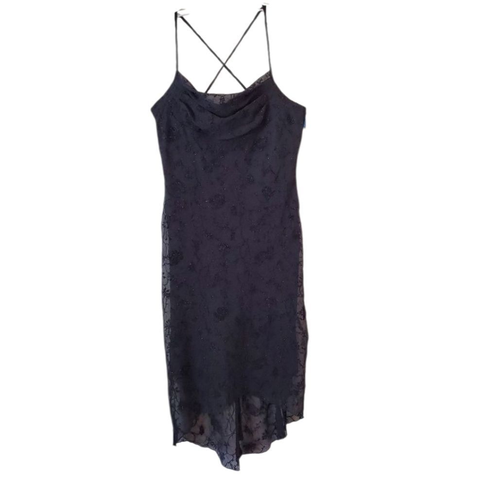 JONATHAN MARTIN Women's High Low Dress Size 13 Y2K Black Gothic Wimsigoth